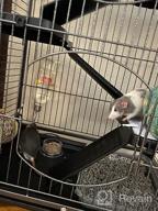img 1 attached to Large And Durable Metal Cage For Small Pets With Rolling Stand - Perfect For Ferrets, Chinchillas, Rats, Guinea Pigs, Bunnies, Cats, And Rabbits review by Brittney Reynolds