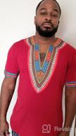 img 1 attached to Mens African Dashiki T Shirt Tribal Floral Print V Neck Slim Fit Shirts Tops By Makkrom review by Brian Buck