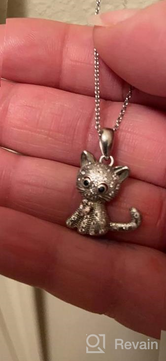 img 1 attached to 🐱 LUHE S925 Sterling Silver Cat Pendant Necklaces for Women, Girls, and Cat Lovers - Perfect Jewelry Gifts for Daughters and Teens review by Derrick Kadam