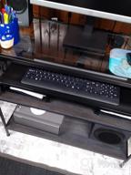 img 1 attached to Ergonomic Keyboard Tray With Retractable Drawer - Sliding Under Desk Platform [26” X 10”] For Mouse And Keyboard, Easy Assembly Without Tools Or Screws Needed (Black) By BigTron review by Terry Myers