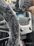 img 1 attached to Faux Fur Steering Wheel Cover, Two Tone Black/Brown With Glitter - Fits 14.5-15" Wheels - BDK Bear Fur Plush Fuzzy Car Truck Van SUV review by Steven Guevara