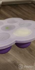 img 7 attached to WeeSprout Silicone Baby Food Freezer Tray With Clip-On Lid Perfect Storage Container For Homemade Baby Food, Vegetable & Fruit Purees, And Breast Milk