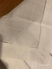 img 5 attached to Set Of 4 Natural Hemstitch Linen Napkins, Machine Washable 18 X 18 Inches, Ideal For Dinner Parties