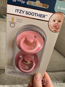 img 5 attached to Safe And Natural: Itzy Ritzy Natural Rubber Pacifiers With Cherry-Shaped Nipple And Large Air Holes, Set Of 2 In Camo & Midnight For Newborns, Ages 0-6 Months