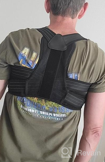 img 1 attached to Posture Corrector For Men & Women: Portzon Back Brace For Pain Relief Of Neck, Shoulders. review by Sam Bell