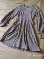 img 1 attached to Stay Fashionable And Comfortable With OYANUS Women'S V-Neck Sweater Dress - Perfect For Fall review by Karen Rivas