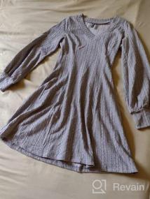 img 5 attached to Stay Fashionable And Comfortable With OYANUS Women'S V-Neck Sweater Dress - Perfect For Fall