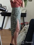 img 1 attached to Womens Printed High Waist Midi Skirt With Side Split And Zipper Detail - Perfect For Casual Wear review by Alan Sitton