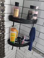 img 1 attached to Maximize Bathroom And Kitchen Storage With Hoomtaook Wall-Mounted Corner Caddy: 2-Tier Adhesive Triangle Shelves With No Drilling Required! review by Michael Duman
