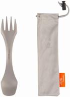 catch titanium spork sq (spoon-fork 2 in 1) + case. logo