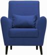 armchair liberty soft for rest material: velor zara blue49 logo
