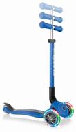 children's 3-wheel scooter globber primo foldable fantasy lights, blue logo