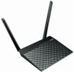 📶 asus rt-n11p wi-fi router: high-speed internet connectivity in sleek black design logo