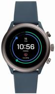📶 enhanced wi-fi nfc enabled fossil gen 4 sport smartwatch 43mm - smokey blue shade logo