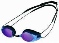 swimming goggles arena tracks mirror 92370, black/blue multi/black logo