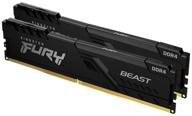 ram for computer 32gb (2x16gb) pc4-25600 3200mhz ddr4 dimm cl16 kingston fury beast black (kf432c16bb1k2/32) логотип