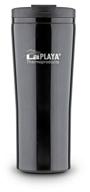 термокружка laplaya vacuum travel mug, 0.4 л, черная логотип