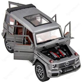 img 2 attached to Коллекционная модель MERCEDES-BENZ Gelendwagen G65 1:24 серый ( металл, свет, звук)