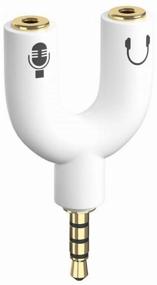 img 4 attached to Adapter/adapter GSMIN Taurus mini jack 3.5 mm - 2 x mini jack 3.5 mm, white