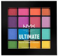 nyx professional makeup palette of shadows ultimate shadow palette brights 04 logo