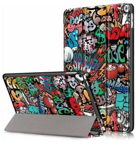 img 4 attached to Tablet case for Apple iPad 9 10.2 (2021) / iPad 8/7 10.2 (2020/2019), with a beautiful pattern, durable plastic (Graffiti)