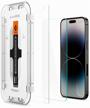 protective glass / glass on iphone / full screen transparent / spigen glastr ez fit 2 pack for iphone 14 pro max (agl05202, original, transparency) logo