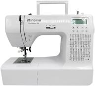 🧵 minerva sunshine computerized sewing machine 26 - all fabrics - 200 stitch operations - russian alphabet - 10 automatic loops logo