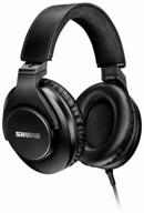 shure srh440a closed-back studio headphones, foldable, carrying case included logo