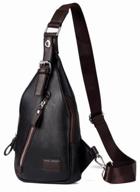 сумка мужская кросс-боди / сумка на ремне на плечо / сумка через плечо crossbody, черная логотип