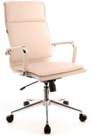 executive computer chair everprof nerey t, imitation leather upholstery, beige color логотип