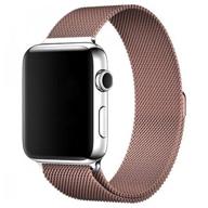 milanese stainless steel strap for apple watch 42/44/45/49mm (4), rose gold, magnetic логотип