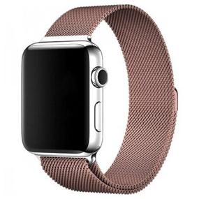 img 3 attached to Milanese stainless steel strap for Apple Watch 42/44/45/49mm (4), rose gold, magnetic