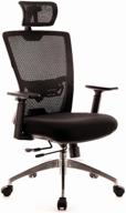 computer chair everprof polo s for the head, upholstery: textile, color: black logo