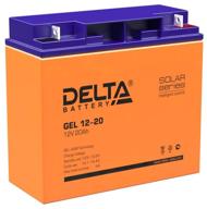 battery delta battery gel 12-20 12v 20 ah logo