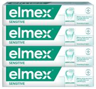 😬 elmex sensitive toothpaste - 75ml, 4 pack - ideal for sensitive teeth, enhanced seo logo