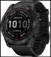 ⌚ black garmin fenix 7x sapphire solar smartwatch with wi-fi and nfc logo