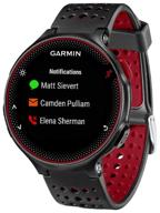 garmin forerunner 235 smart watch, black and red logo