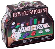 poker set fun games professional texas hold'em poker set, 200 chips logo