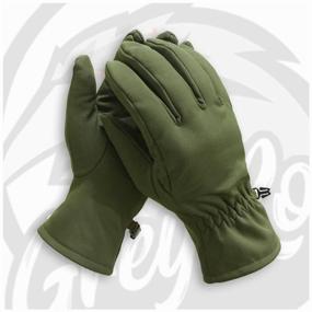 img 4 attached to Gloves for men SoftShell with fleece lining, Colour: Olive , Size: XL