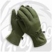 gloves for men softshell with fleece lining, colour: olive , size: xl logo