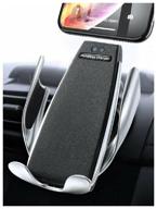 📱 smart sensor s5 wireless car phone holder with wireless charging - silver logo
