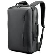 backpack-bag men's city travel 24l for laptop 15.6, tablet kingsons ks3223w black waterproof with usb charging cloth logo