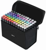 markers set 80 pieces, double-sided markers, drawing markers, sketch markers 80 pieces in a case, set of double-sided markers logo