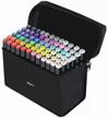 markers set 80 pieces, double-sided markers, drawing markers, sketch markers 80 pieces in a case, set of double-sided markers logo