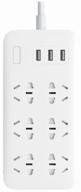 extender xiaomi mi power strip 6 cxb6-1qm nrb4025cn, 6 outlets, 10a / 2500 w white 1.8 m logo