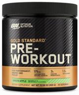 pre-workout complex optimum nutrition gold standard pre-workout green apple 300 g jar logo