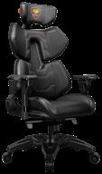 gaming chair cougar terminator, upholstery: imitation leather, color: black logo