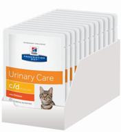 hill's prescription diet c / d multicare wet cat food, for the prevention of ksd, with chicken 12 pcs x 85 g (pieces in sauce) logo