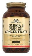 solgar omega-3 fish oil concentrate caps, 60 caps 标志
