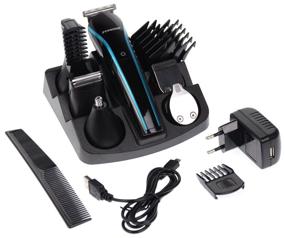 img 3 attached to 💇 ProMozer MZ-2027 Haircut Set in Black/Blue
